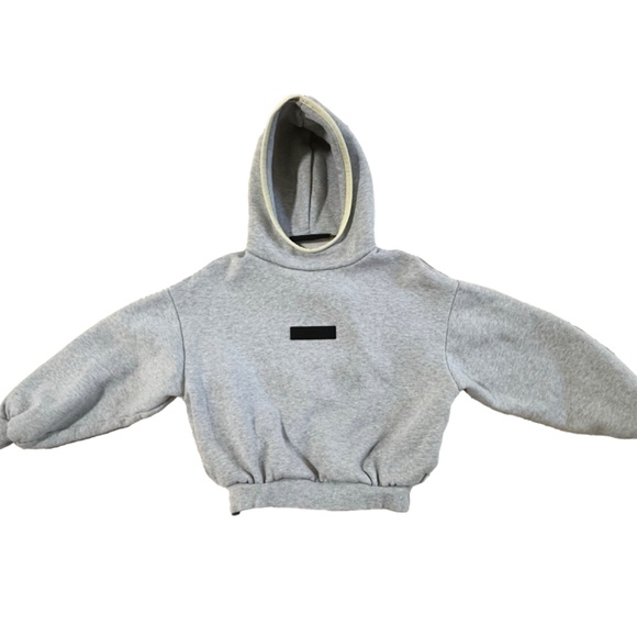 Kids Fear of God Essentials Light Heather Grey Hoodie. Unisex. - Picture 2 of 5